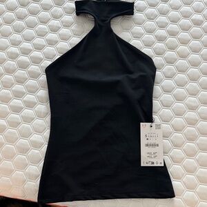 Zara Elegant Black Halter Top